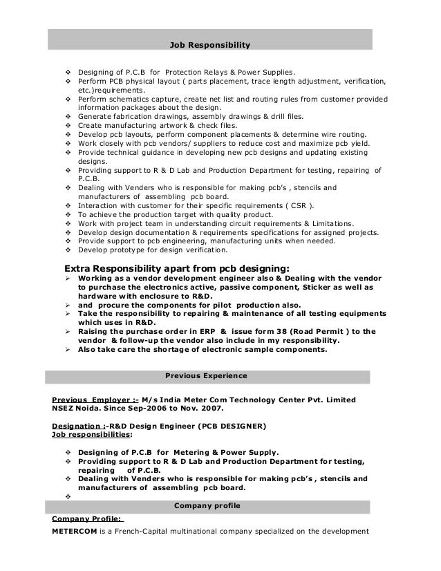 Doc engineer job pcb resume online letter writing help